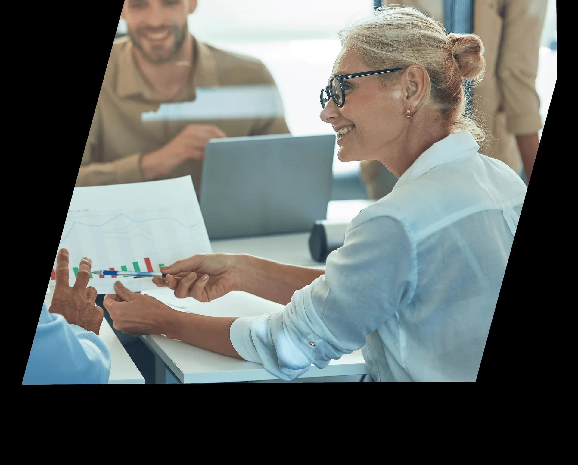 Corporate professionals collaborating